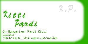 kitti pardi business card